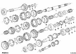 GETRAG 265/5 GEAR WHEEL SET,SING PART diagram for BMW 5 Series E28 535i
