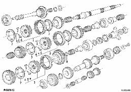 GETRAG 265/5 GEAR WHEEL SET,SING PART diagram for BMW 5 Series E28 535i