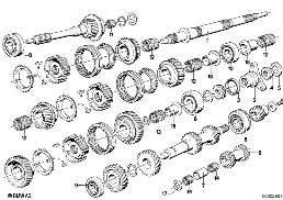 GETRAG 265/5 GEAR WHEEL SET,SING PART