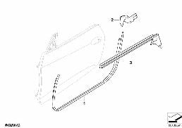 DOOR WEATHERSTRIP FRONT diagram for BMW Z4 E85 2.5si