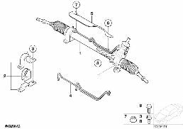Hydr. układ kierowniczy diagram for BMW MINI R50 Cooper