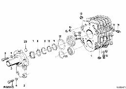 GETRAG 265/6 HOUSING+ATTACHING PARTS diagram for BMW 7 Series E23 735i