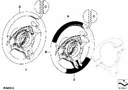 Individual M Sportlenkrad Airbag SMG diagram for BMW 3 Series E46 M3