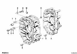 GETRAG 265/6 COVER+ATTACH.PARTS diagram for BMW 5 Series E28 535i