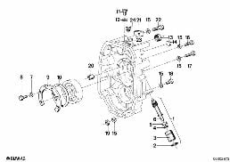 GETRAG 265/6 CASE COVER/SPEEDO DRIVE diagram for BMW 5 Series E28 535i