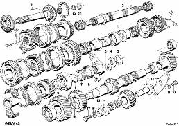 GETRAG 265/6 GEARSET PARTS diagram for BMW 5 Series E28 535i