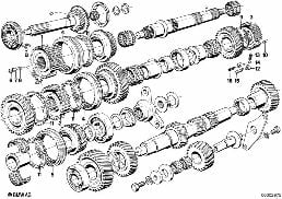 GETRAG 265/6 GEARSET PARTS diagram for BMW 5 Series E28 535i