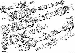 GETRAG 265/6 GEAR WH.SET PARTS/R.BEARING diagram for BMW 5 Series E28 535i