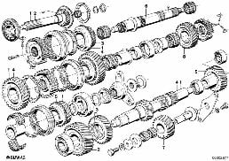 GETRAG 265/6 GEAR WH.SET PARTS/REP.KITS diagram for BMW 5 Series E28 535i