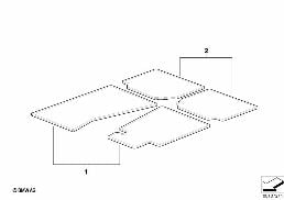 Λαστιχένια πατάκια diagram for BMW 5 Series E61 525i