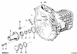 GETRAG 245/2/4 HOUSING+ATTACHING PARTS diagram for BMW 3 Series E21 315