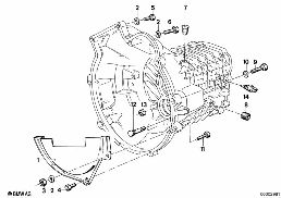 GEARBOX MOUNTING PARTS diagram for BMW 3 Series E21 320i