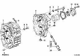 GETRAG 245/2/4 COVER+ATTACH.PARTS diagram for BMW 3 Series E21 315