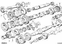 GETRAG 245/2/4 GEAR WHEEL SET,SING PARTS diagram for BMW 3 Series E21 315