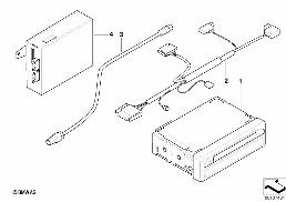 Zmiana nawigacji z MK-1 na MK-3 diagram for BMW 5 Series E39 520d