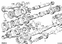 GETRAG 245/2/4GEAR WH.SET PARTS/REP.KITS diagram for BMW 3 Series E21 315