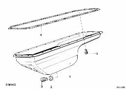 OIL PAN/OIL LEVEL INDICATOR diagram for BMW 3 Series E21 320