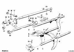 GETRAG 245/2/4 INNER GEAR SHIFTING PARTS diagram for BMW 3 Series E21 315