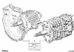 MANUAL TRANSMISSION diagram for BMW 7 Series E23 735i