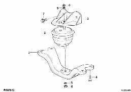 GEARBOX SUSPENSION diagram for BMW 8 Series E31 850Ci