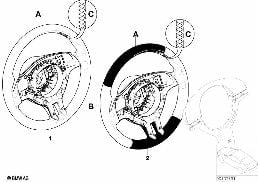INDIVID. M SPORTS STRNG WHL AIRBAG SA710 diagram for BMW 3 Series E46 318i