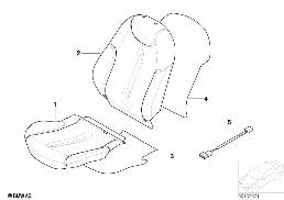 Fot. przedn., tapicerka i poszycie diagram for BMW MINI R50 Cooper