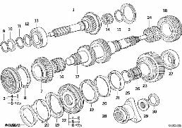 S5D...G DRIVE SHAFT/OUTPUT SHAFT diagram for BMW 3 Series E46 318i