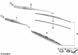 WIPER ARM/WIPER BLADE diagram for BMW Z4 E89 18i