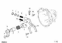 S5D...G INNER GEAR SHIFTING PARTS diagram for BMW 3 Series E46 318i