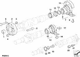 DRIVE SHAFT-CENT.BEARING-UNIVERSAL JOINT