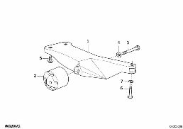 Versnellingsbak ophanging/bevestiging diagram for BMW 5 Series E34 525ix