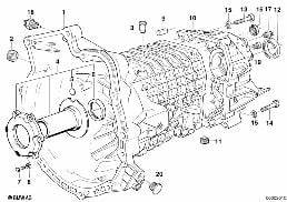 GETRAG 260/5/50 (SPORT) HOUSING+PARTS diagram for BMW 3 Series E30 325i