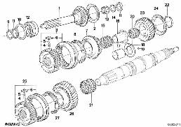 Getrag 260/5/50 ギア セット部品 diagram for BMW 3 Series E30 325i