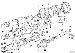 Getrag 260/5/50 ギア セット部品 diagram for BMW 3 Series E30 325i