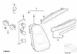 Zest. dopos. - lampy białe diagram for BMW MINI R50 Cooper