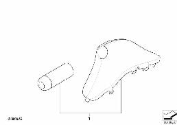 Dźwignia hamulca ręcznego/osłona, skóra diagram for BMW MINI R50 Cooper