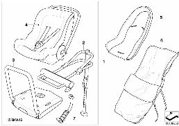 MINI Baby Seat 0+ ISOFIX diagram for BMW MINI R50 Cooper