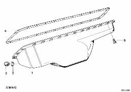 OIL PAN/OIL LEVEL INDICATOR diagram for BMW 5 Series E12 530i