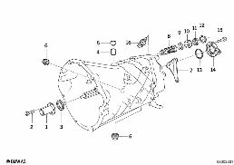 S6S560G HOUSING+ATTACHING PARTS diagram for BMW 8 Series E31 850Ci
