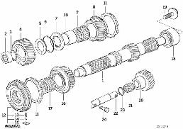 S5D...G COUNTERSHAFT/REVERSE GEAR diagram for BMW 3 Series E46 318i