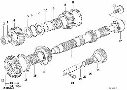 S5D...G COUNTERSHAFT/REVERSE GEAR diagram for BMW 3 Series E36 318tds
