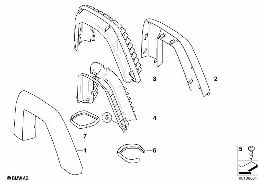 Revêtement arceau de capotage diagram for BMW Z4 E85 2.5i