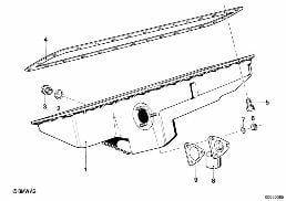 OIL PAN/OIL LEVEL INDICATOR diagram for BMW 7 Series E23 728i