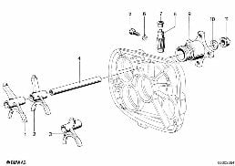 Fourchettes/pignon de tachymetre/sortie diagram for BMW R50/5-R90S 69-76 R50/5