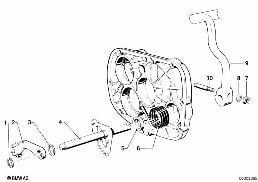 Kick de demarrage diagram for BMW R50/5-R90S 69-76 R50/5