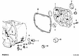 Couvercle et joint de bv et vis diverses diagram for BMW R50/5-R90S 69-76 R50/5