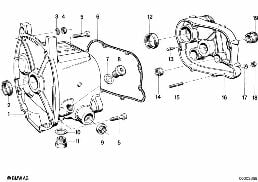 Ccarter de boîte vitesses/pieces/joints diagram for BMW R50/5-R90S 69-76 R50/5