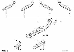 Bracciolo individ.anteriore e posteriore diagram for BMW 3 Series E46 318Ci
