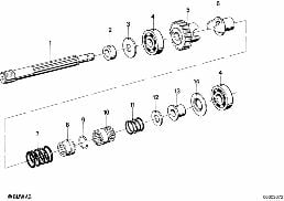 Arbre primaire diagram for BMW R50/5-R90S 69-76 R50/5