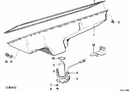 OIL PAN/OIL LEVEL INDICATOR diagram for BMW 7 Series E23 728i